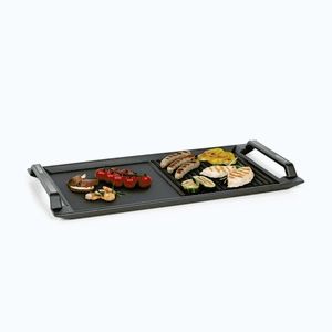 Imagine Klarstein Delicatessa Grill Pan , placă pentru grill, accesoriu pentru plită cu inducție, negru