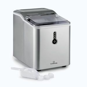 Imagine Klarstein Chillout, aparat pentru gheață, bucăți rotunde de gheață, 12 kg / 24 ore, rezervor de apă: 1, 5 l, argintiu