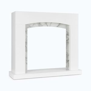 Imagine Klarstein Studio Frame II, capac pentru șemineu, MDF, decorațiuni din marmură