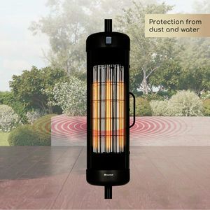 Imagine Blumfeldt Heat Guru Turbo, încălzitor radiant, 2000 W, IP54, utilizare în exterior, montare pe umbrelă