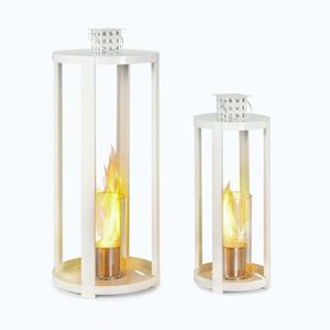 Imagine Blumfeldt Fiamme Cilindro, felinare cu etanol, set de 2 bucăți, arzător din oțel inoxidabil, 0, 3 litri, timp de ardere 4 ore