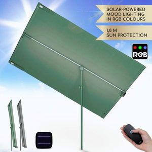 Imagine Blumfeldt Bayonne, umbrelă de soare, 130 x 180 cm, poliester, protecție UV 50, LED solar