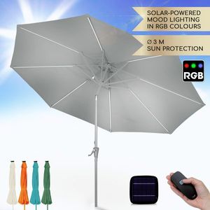 Imagine Blumfeldt Calais, umbrelă de soare, LED, cadru din aluminiu, husă din poliester, protecție UV 50