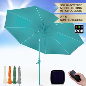Imagine Blumfeldt Calais, umbrelă de soare, LED, cadru din aluminiu, husă din poliester, protecție UV 50
