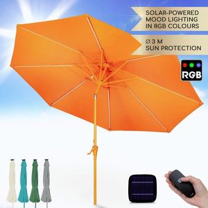 Imagine Blumfeldt Calais, umbrelă de soare, LED, cadru din aluminiu, husă din poliester, protecție UV 50