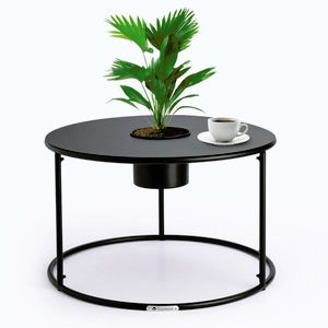Imagine Blumfeldt Irvine, măsuță de cafea cu ghiveci, 60 x 38, 5 cm (Ø x Î), oțel acoperit cu pulbere