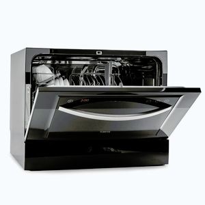 Imagine Klarstein Havasia UV 6 Luminance, mașină de spălat vase, cu lumină UV, cu fața din sticlă, cu suport liber, 1380W