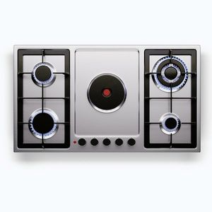 Imagine Klarstein MultiChef 5 Hot Plate, plită electrică și pe gaz, 5 zone de gătit, 4 arzătoare, 1 plita electrica
