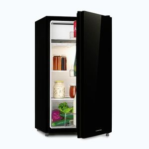 Imagine Klarstein Luminance Frost, frigider, 91 l, F, F, compartiment pentru legume, 2 rafturi de sticlă, negru