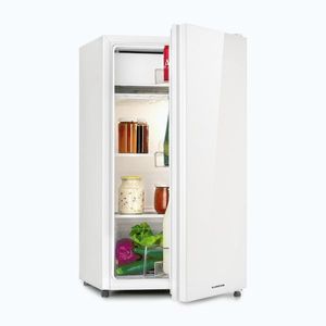 Imagine Klarstein Luminance Frost, frigider, 91 l, F, F, compartiment pentru legume, 2 rafturi de sticlă, alb