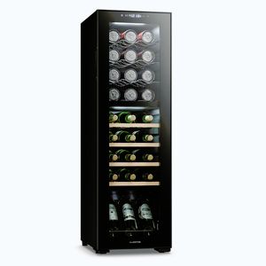 Imagine Klarstein Bovella 27 Duo +, frigider pentru vin cu două zone, 74l, 18 sticle, ușă din sticlă