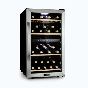 Imagine Klarstein Vinamour 45D, vinotecă, 2 zone, 118 litri/45 sticle, 5 - 18 °C, oțel inoxidabil