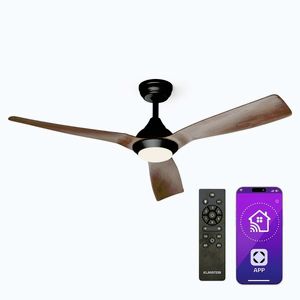 Imagine Klarstein Fiji Flow 2 în 1 Smart, ventilator de tavan, Ø 132 cm, lumină LED reglabilă, telecomandă, control prin aplicație, funcționare în două direcții