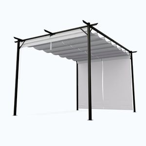 Imagine Blumfeldt Pantheon Robust, pergola, 3 x 4 m, cu jaluzele laterale, oțel acoperit cu pulbere rezistent la intemperii