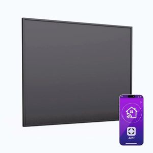 Imagine Klarstein Radiatorul inteligent cu infraroșu Wonderwall, 60x60cm, Aplicație, 360W, Temporizator săptămânal, IP24.