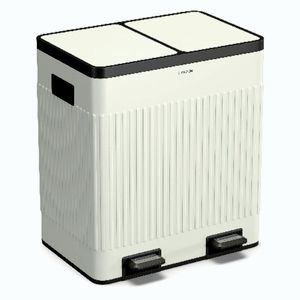 Imagine Klarstein Grama 40, coș cu pedală, 40 l / 2x20 l, inodor, plastic PP, retro
