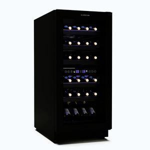 Imagine Klarstein Vinovilla 30 Uno frigider pentru vin | 2 zone de răcire | 32 sticle | rafturi din lemn | 5-18 °C