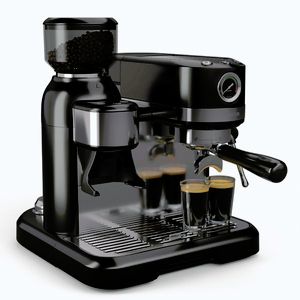 Imagine Klarstein Espressor Bella, Vintage, râșniță, 20 bari, spumator de lapte, manometru, 1550 W