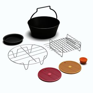 Imagine Klarstein Set accesorii AeroVital Deluxe Color Touch | 6 piese | sigur pentru alimente | lavabil în mașina de spălat vase