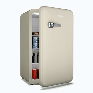 Imagine Klarstein Audrey Evo frigider, 112 l, design retro, silențios, compact, disponibil în 3 culori.
