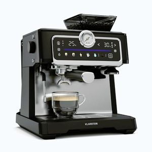 Imagine Klarstein Aparat de cafea GrandPresso Touch, 20 bar, râșniță integrată, indicator de presiune, spumă de lapte