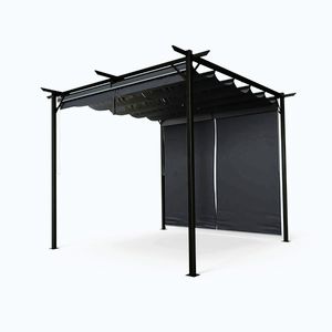 Imagine Blumfeldt Pantheon Robust Pergola, 3x3 m oțel vopsit electrostatic, rezistent la intemperii, cu jaluzele laterale