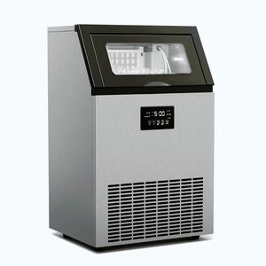 Imagine Klarstein Mașină de gheață industrială Glacial, 45 kg, cu afișaj LED și fereastră.