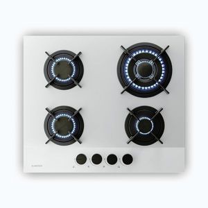 Imagine Klarstein Plită pe gaz Velaire, plită cu 4 arzătoare cu aprindere electrică, compatibilă cu gaz natural și GPL, 8000W, 60cm