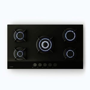 Imagine Klarstein Plita pe gaz Velaire, cu 5 arzătoare și aprindere electrică, compatibilă cu gaz natural și GPL, 10400 W, 90 cm.