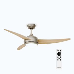 Imagine Klarstein El Paso ventilator de tavan cu lumină | 132 cm | 35 W | Funcționare silențioasă | Lemn