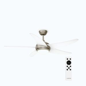 Imagine Klarstein Ventilator de tavan Bolero cu lumină | 132 cm | 35 W | Funcționare silențioasă | Lemn