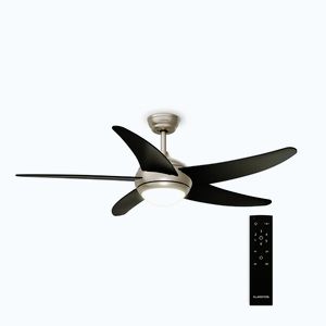 Imagine Klarstein Ventilator de tavan Bolero cu lumină | 132 cm | 35 W | Funcționare silențioasă | Lemn