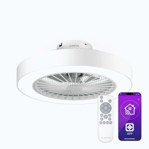 Imagine Klarstein ZenBreeze ventilator de tavan inteligent cu lumină | 48 cm | 16 W | Silențios | LED | Acrilic