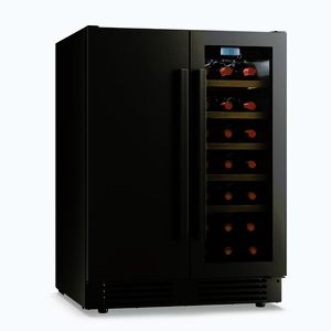 Imagine Klarstein Velaire subsolar pentru vin cu 2 zone | 126 l | 21 sticle | Protecție UV | 60 cm