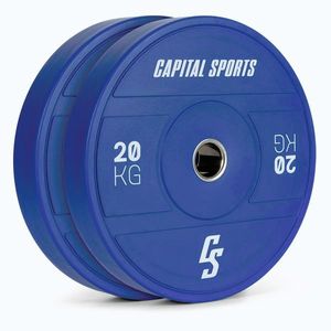 Imagine Capital Sports Nipton 2021, disc de greutate, bumper plate, 2 x 20 kg, Ø 54 mm, cauciuc dur