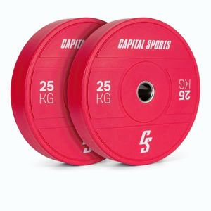 Imagine Capital Sports Nipton 2021, disc de greutate, bumper plate, 2 x 25 kg, Ø 54 mm, cauciuc dur