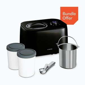 Imagine Klarstein FrostFusion mașină de gheață, preparator Slushie și iaurt cu compresor și accesorii | 1 l | 100 W