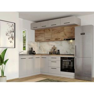 Imagine Set Mobila Bucatarie Colt Linea 180*220 Casmir / Stejar C32