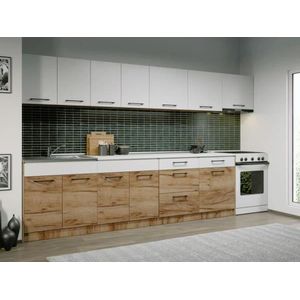 Imagine Set Mobila Bucatarie Gastro 340 Alb/Stejar - C46