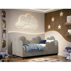 Imagine Pat de colt copii 90×190 cm, Fantasy, cu lada de depozitare, rabatabil, C4 Bej - Swing 2