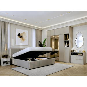 Imagine Set Mobila Dormitor Bej / Casmir Auris cu oglinzi CO8