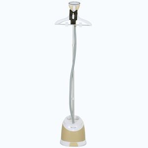 Imagine HOMCOM Aparat de Călcat Vertical cu Rezervor de Apă de 1, 8l și Înălțime Reglabilă, 32x32x32 cm, Auriu | Aosom Romania