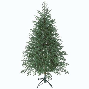 Imagine HOMCOM Brad de Crăciun Plin de 150 cm cu Vârfuri Dense și Realiste, Montaj Ușor - Verde | Aosom Romania