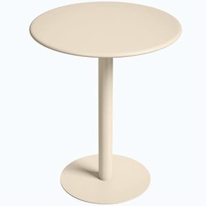 Imagine HOMCOM Masă rotundă de bucătărie pentru 2 persoane, design modern, din oțel, Ø60x72 cm, bej | Aosom Romania