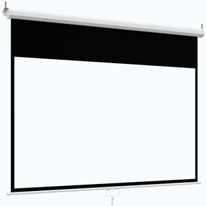 Imagine HOMCOM Ecran de Proiecție 84", Format 16: 9, Montare pe Perete și Tavan, pentru Casă și Birou, Alb | Aosom Romania