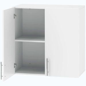 Imagine HOMCOM Dulap suspendat pentru baie cu 2 uși, alb, 60 x 31 x 60 cm | Aosom Romania