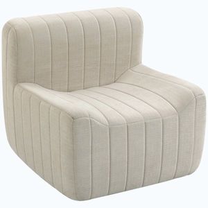 Imagine HOMCOM Fotoliu Relax Fotoliu individual din chenille Modern Căptușit cu spumă de înaltă densitate Design comprimat Bej | Aosom Romania